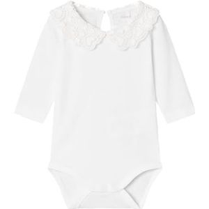 NAME IT Babymeisje Nbfroselina Ls Body met lange mouwen, wit (bright white), 74