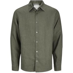 JPRCCLAWRENCE Linen Shirt L/S SN, Beet/Fit: relaxed fit, L