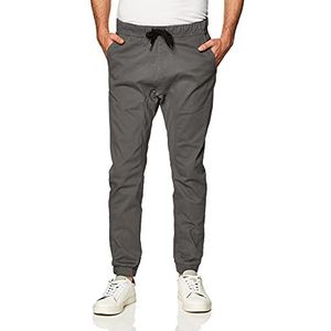 Southpole Men's Big and Tall Basic Stretch Twill Jogger Pants, Dark Grey, 4XB