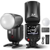 NEEWER Z2-S Speedlite TTL Flash rond 2.4G compatibel met Sony, 76Ws HSS 1/8000s met diffuser, 2 pilotlampen, nieuwe UI, TTL/M schakelknop, batterij 3000 mAh, 600 flitsen op vol vermogen