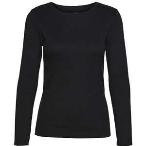 bestseller a/s Dames Vmmavender Ls Top JRS Noos shirt met lange mouwen, zwart, S