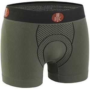For Bicy Heren Urban Life Gewatteerde Boxer Shorts, Antraciet/Sage Green, 2X-Large