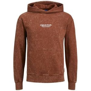 JACK & JONES Jorvesterbro Wash Sweat Hood Aw Jnr, Brandy Brown, 128