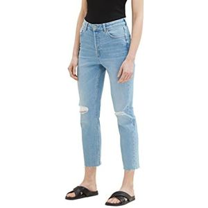 TOM TAILOR Denim Dames Lotte Slim Straight Jeans 1035426, 10151 - Light Stone Bright Blue Denim, 27