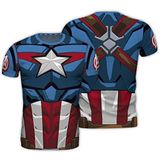 ABYstyle Marvel Captain Amercia Replica T-shirt lichtblauw en rood voor heren, XL