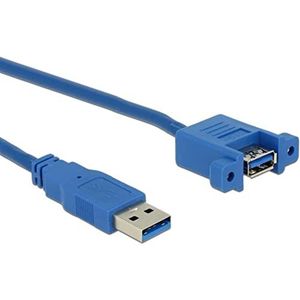 Delock kabel USB 3.0 A stekker > USB 3.0 A bus voor inbouw 1 m