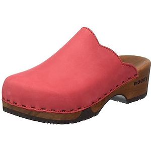 Woody Dames Emma houten schoen, rood, 36 EU, rood, 36 EU