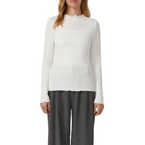 T-shirt - Hoogsluitend - Geribd Tricot - Slim Fit - Longsleeves