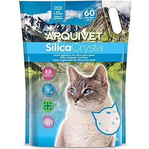 Arquivet Kattenbakvulling van siliconen, 4 stuks, 7,6 l, hygiënisch bed voor katten, katten, absorberend, helpt geuren en bacteriën te verwijderen