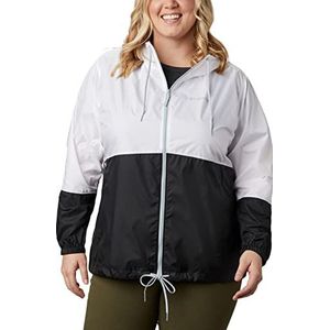 Columbia Dames Plus Size Flash Forward Windbreaker, Wit/Zwart, 3X, Wit/Zwart, 3X