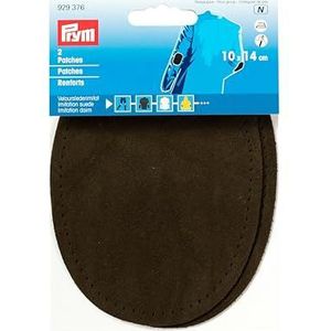 PRYM 14 x 10 cm 2-delig imitatie suède patches voor strijken/sewing-on, olijf