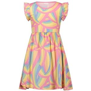 SALT AND PEPPER BY KIDS PARK Meisjes Jersey Dress Rainbow AOP, Meerkleurig, 104
