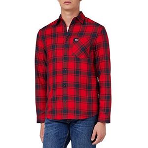 Tommy Jeans Heren TJM Check Flanellen Shirt, Twilight Navy/Multi Check, S