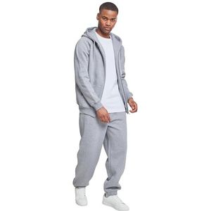 Urban Classics Blanc Suit Joggingpak voor heren, casual sweatshirt met capuchon en joggingbroek, verkrijgbaar in verschillende kleurvarianten, maten S-5XL, grijs (grey 111), L
