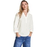 Blouse - Effen - Linnen - Losse Pasvorm - Driekwart Mouw