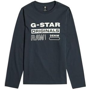 G-STAR Jongens Ls Regular T-shirt, blauw (Salute D25890-01-c742), 14 Jaar