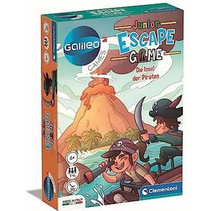 Clementoni Galileo Escape Game Junior 59337 Escape spel voor kinderen vanaf 6 jaar, gezelschapsspel en familiespel 59337, 11,2 x 15,6 x 3,2 cm