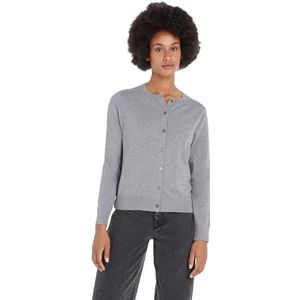 Tommy Hilfiger Elegant vest van jerseysteek voor dames, Grijs (Medium Grey Heather), S