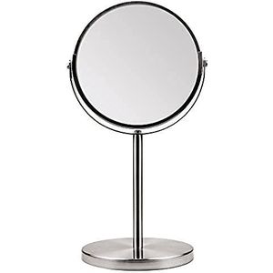 TITANIA Cosmeticaspiegel, ronde staande spiegel met normale spiegel en 2-voudige vergroting, per stuk verpakt (1 x 840 g)