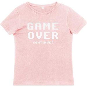 Mister Tee Uniseks Game Over T-shirt voor kinderen, roze, 110/116 cm