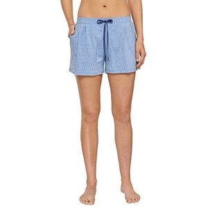 Schiesser Jersey shorts voor dames, pyjamabroek, blauw (lichtblauw 805), 48