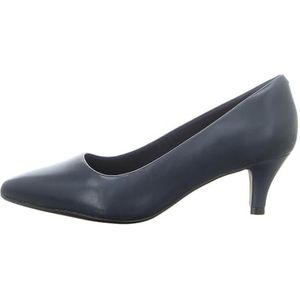 Clarks Linvale Jerica Pump voor dames, Blauw Navy Leer, 41.5 EU