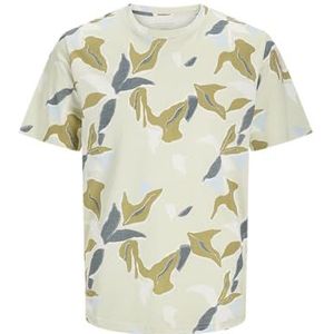 JACK & JONES Joralmeria AOP Tee Ss Crew Neck Jnr voor heren, Celadon Tint, 128