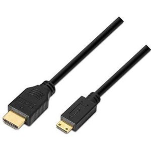 AISENS A119 – 0115 – High Speed Mini HDMI-kabel (3 m, 3D en Ethernet, geschikt voor Full HD/Ultra HD/HD Ready/3d/1080p/2160p) zwart