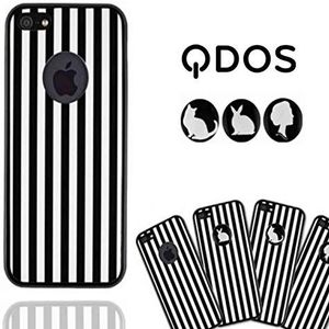 QDOS QD-75100-CAM Custom Buttons Cameo beschermhoes voor Apple iPhone 5/5S zwart/wit
