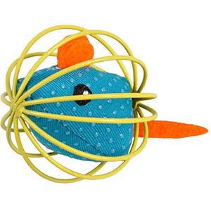 Flamingo Muis in Bal Rio Cat speelgoed, 6 cm, blauw