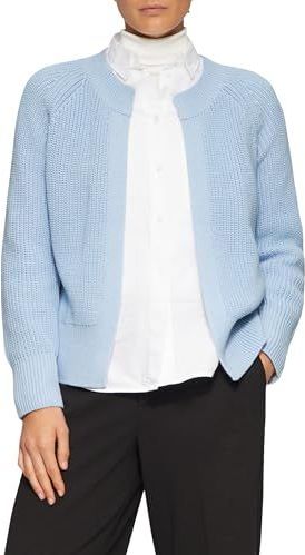 s.Oliver - Gebreid Vest - Lichtblauw - Knitwear - Lange Mouw