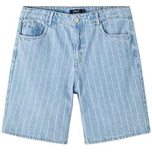 NAME IT Jongens NLMPINIZZA DNM DAD Shorts, Light Blue Denim/Stripes: Pinstripes, 140, Light Blue Denim/Stripes: pinstripes, 140 cm