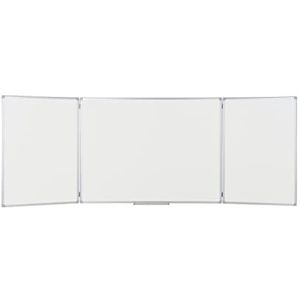 Bi-Office Earth Trio - whiteboard klaptafel met 3 whiteboards, magnetische geëmailleerde oppervlakken, 90 x 60/180 x 60 cm