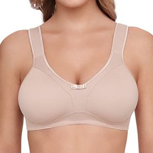 Susa Topsy Beha voor dames, beugelloze beha, bruin (cappuccino 103), 90B