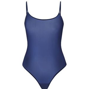 Teyli Bodysuit Vrouwen Body String Body - Mesh Top Body Dames Stringbody - Body Dames met dunne elastische bandjes Blauw XXL, blauw, XXL