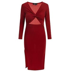 faina Avondjurk voor dames met glansgaren 11027272-FA01, rood, XL, avondjurk met glansgaren, XL