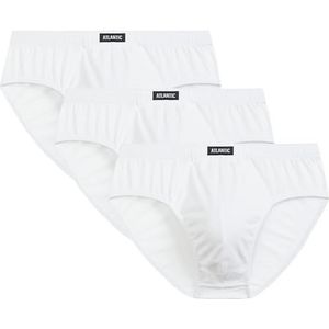 ATLANTIC UNDERWEAR Set van 3 herenslips, 100% katoen, klassieke snit, nauwsluitend, M-XXL, wit, XXL