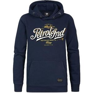 Petrol Industries Jongenspullover Hooded Print Sweatshirt voor kinderen, Middernacht Marine, 4 jaar