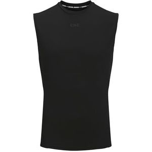 JACK & JONES - Shirt - Zwart - Mouwloos - Aansluitende Pasvorm