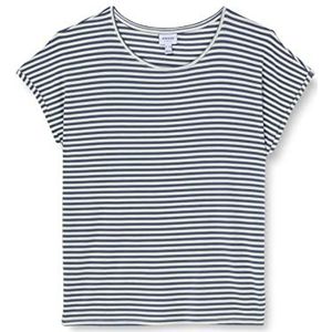 VERO MODA CURVE Vmaya Plain Ss Top Stripe Ga Noos Curve T-shirt voor dames, China Blue/Stripes: Pristine, L Grote maten