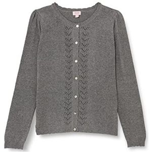 Noa Noa miniature Girl's Mini Girl BelisNNM Cardigan, Dark Grey Melange, 128/8Y