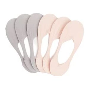 Keds Dames Liner Sokken, Roze & Grijs (6 paar), one size