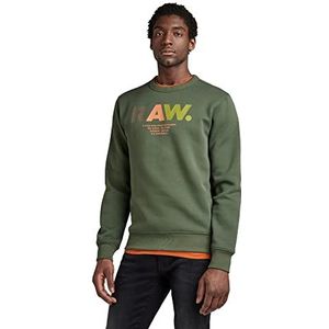 G-STAR RAW Heren Multi Colored RAW. r sw sweater, groen (lt Hunter A971-8165), S