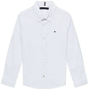 Tommy Hilfiger Casual overhemden voor jongens, Wit (wit), 7 jaar