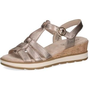 CAPRICE 9-28100-44 platte sandalen voor dames, Pearl Metallic, 42