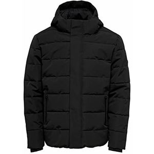 ONLY & SONS ONSCAYSON Puffa OTW gewatteerde jas voor heren, zwart, XXL, zwart, XXL