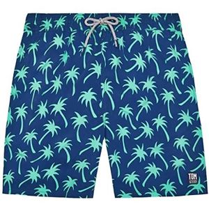 Tom & Teddy Zwemshorts Fresh Green & Blue Starfish in maat M voor volwassenen - hoogwaardige badmode geïnspireerd op de Australische strandlifestyle voor vader en zoon, groen, M