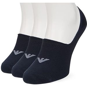 Emporio Armani Underwear 3-pack Footie Socks Casual, Marine., L/XL