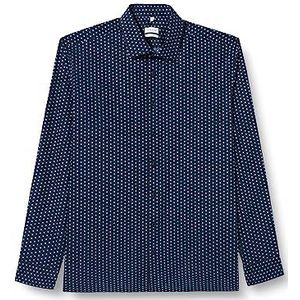 Seidensticker Men's Shaped Fit Overhemd met lange mouwen, turquoise, 43, turquoise, 43