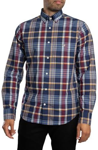 Gant - Camisa Popelín Cuadros - Overhemd - Veelkleurig - Poplin Stof
